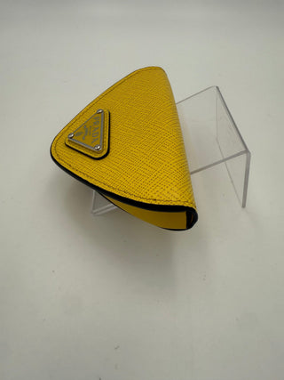 PRADA Saffiano Yellow Coin Purse