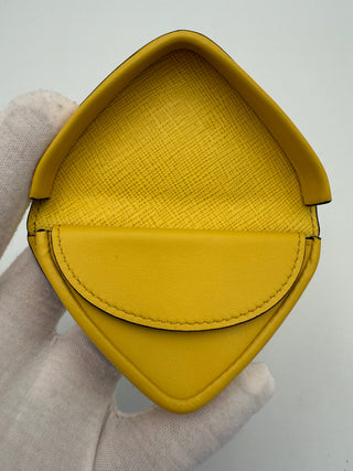PRADA Saffiano Yellow Coin Purse
