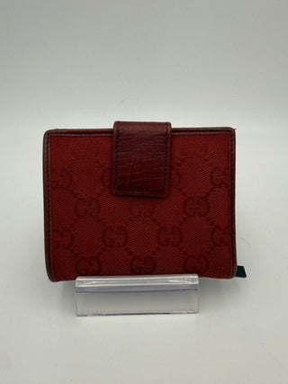 Cartera Compacta de Lona GG GUCCI