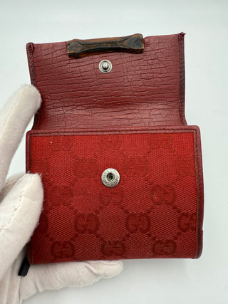 Cartera Compacta de Lona GG GUCCI