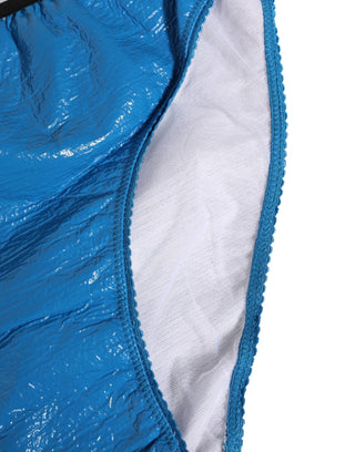 Blue Logo Waistband High Waist Brief Underwear