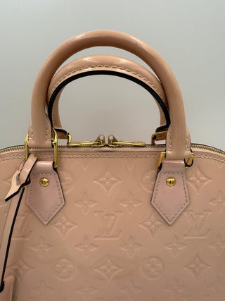 LOUIS VUITTON Alma MM Pink Lackleder Monogram Handtasche
