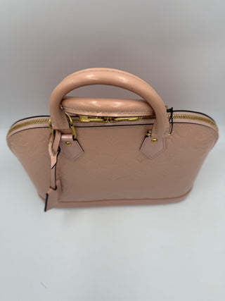LOUIS VUITTON Alma MM Pink Lackleder Monogram Handtasche