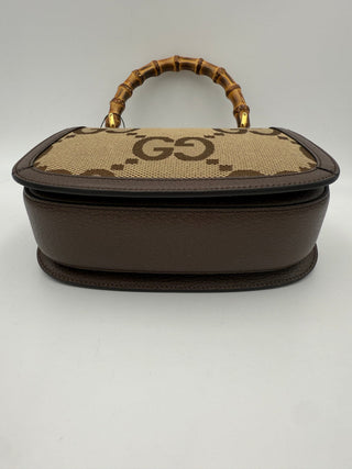 GUCCI BAMBOO 1947 GG Canvas Handbag