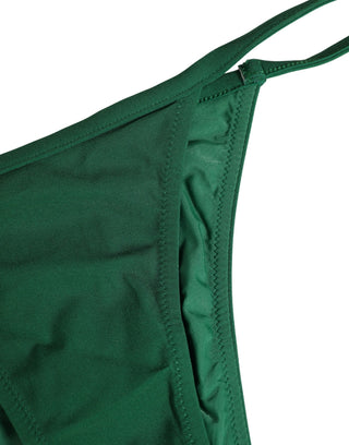 Grüner Nylon-Bikini-Badeanzug