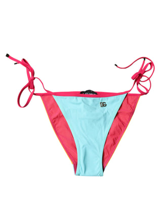 Mehrfarbiges Logo Badehosen Bikini-Unterteil Bademode