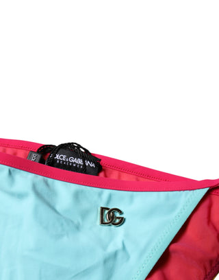 Mehrfarbiges Logo Badehosen Bikini-Unterteil Bademode
