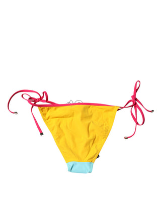 Mehrfarbiges Logo Badehosen Bikini-Unterteil Bademode
