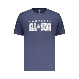 Camiseta de algodón azul para hombre