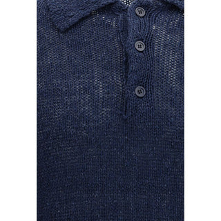 Polo de algodón azul