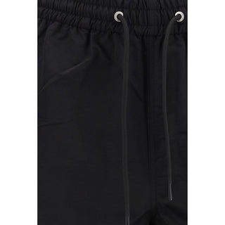 Schwarze Nylon-Bermuda-Shorts