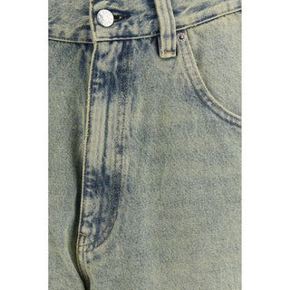 Blue Cotton Bermuda Shorts