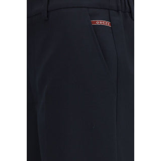 Black Cotton Bermuda Shorts