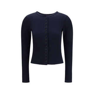 Blauer Baumwoll-Cardigan