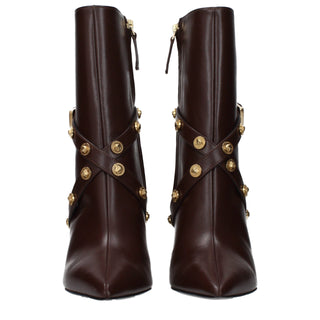 Botines de cuero marrón
