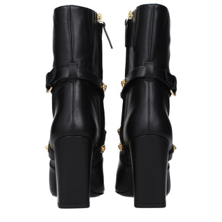 Black Leather Ankle Boots