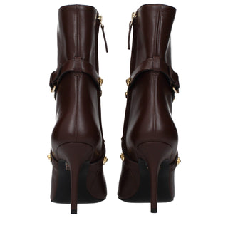 Botines de cuero marrón