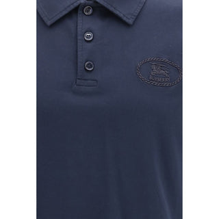 Blue Cotton Polo Shirt