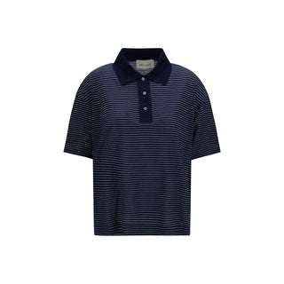 Blue Cotton Polo Shirt