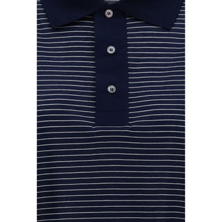 Blue Cotton Polo Shirt