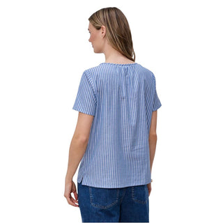 Blusa de algodón azul