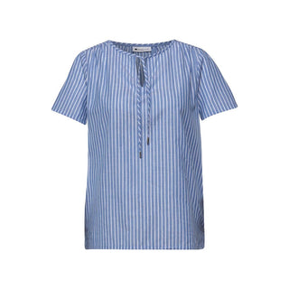 Blusa de algodón azul