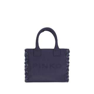 Blaue Baumwoll-Schultertasche