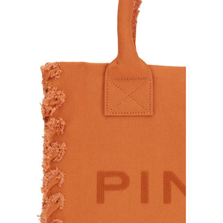 Bolso de hombro naranja de algodón