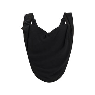 Schwarze Polyesterbluse