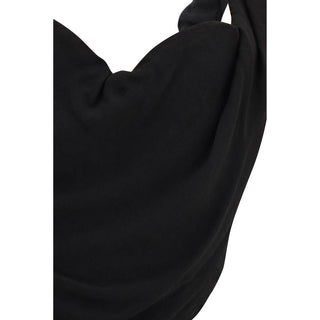 Schwarze Polyesterbluse