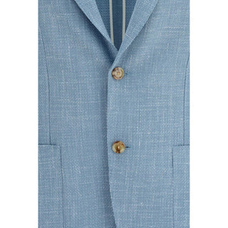 Blazer de seda azul