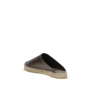 Braune Kalbsleder-Espadrilles (Bos Taurus)