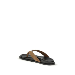 Mehrfarbige Flip-Flop-Sandalen aus Kalbsleder Bos Taurus