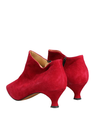 Botines de ante rojo