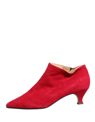 Botines de ante rojo