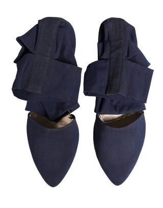 Botines de algodón azul