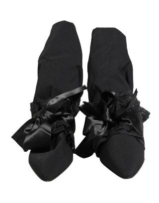 Botas hasta media pantorrilla de ante negro