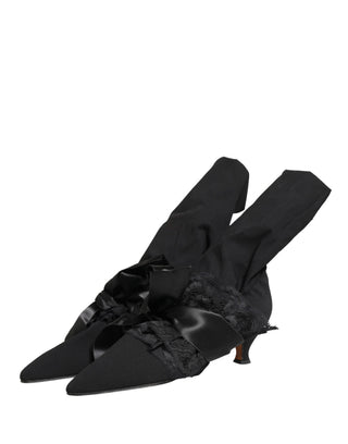 Botas hasta media pantorrilla de ante negro