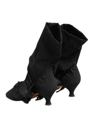 Botas hasta media pantorrilla de ante negro