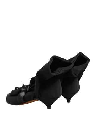 Schwarze Wildleder-Stiefeletten
