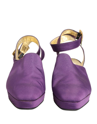 Lila Wildleder-Sandalen Schuhe