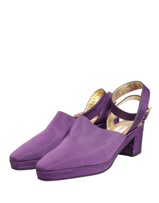 Lila Wildleder-Sandalen Schuhe