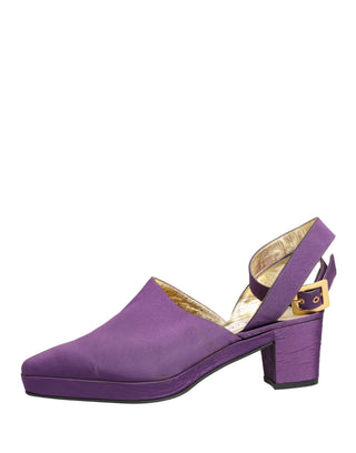 Lila Wildleder-Sandalen Schuhe