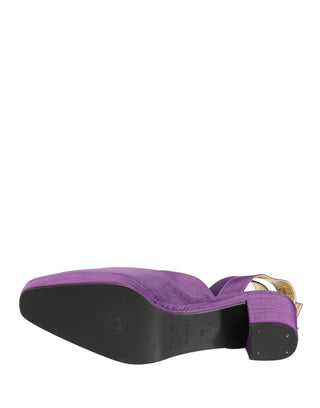 Lila Wildleder-Sandalen Schuhe