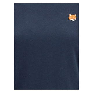 Blaues Baumwoll-T-Shirt