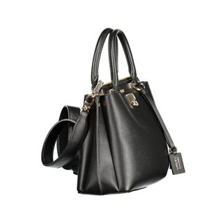 Schwarze Damenhandtasche aus Polyurethan