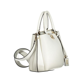 White Polyurethane Women Handbag