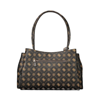 Marrone Polyurethane Women Handbag