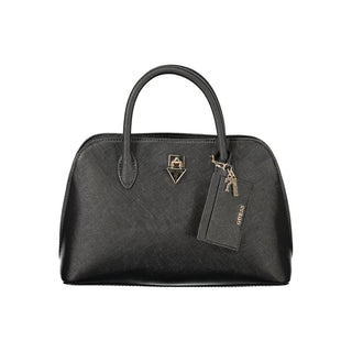 Bolso negro de poliuretano para mujer