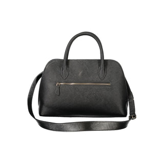 Bolso negro de poliuretano para mujer